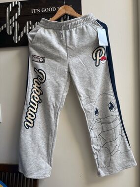 Pokemon Gray and Navy Squirtle Joggers
